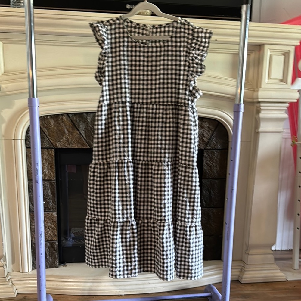 Black and White Gingham Dress